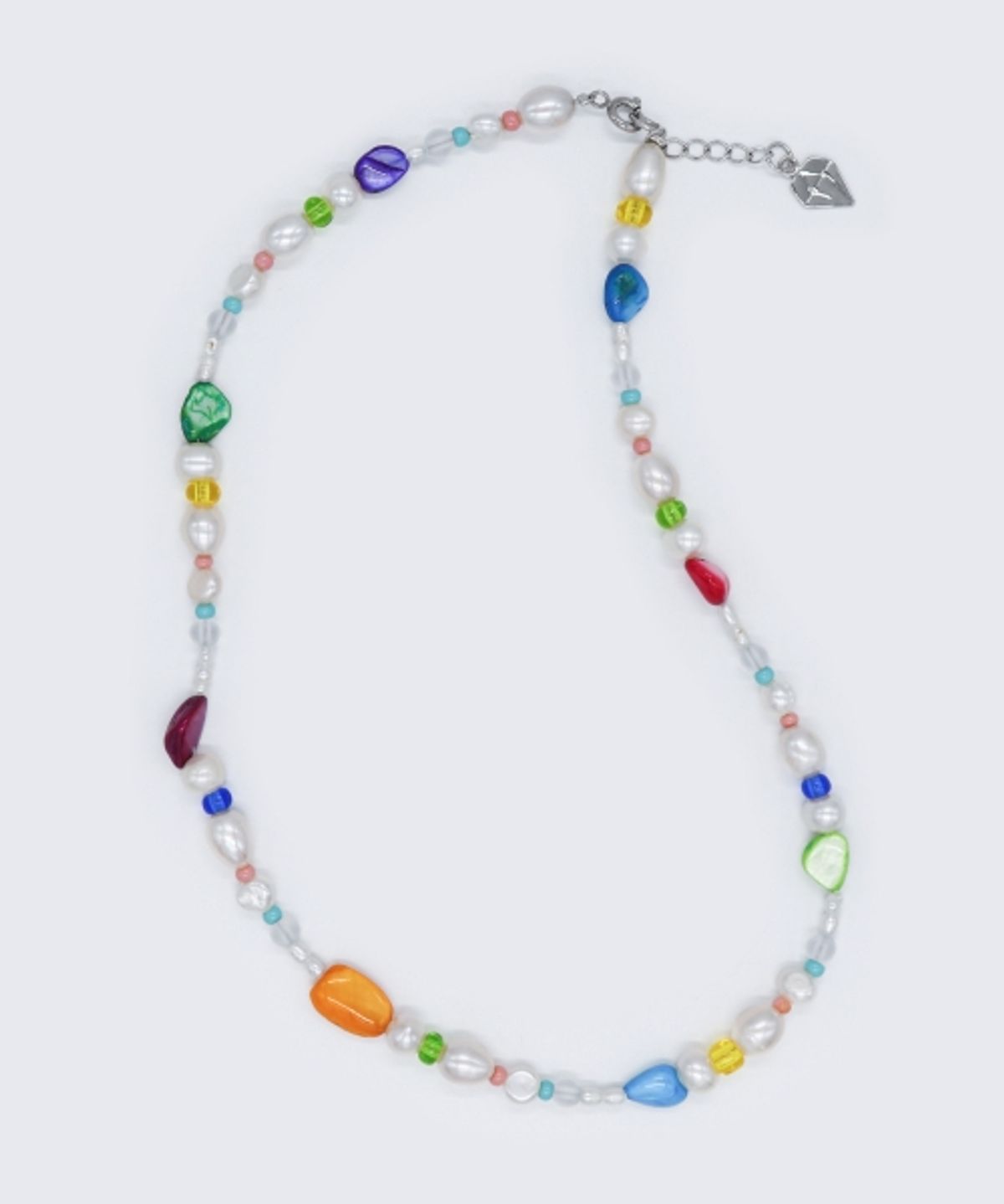 봉보(BONBEAU) Mother of pearl and water pearl play Necklace 담수 진주 비즈 컬러자개 플레이 포인트 목걸이