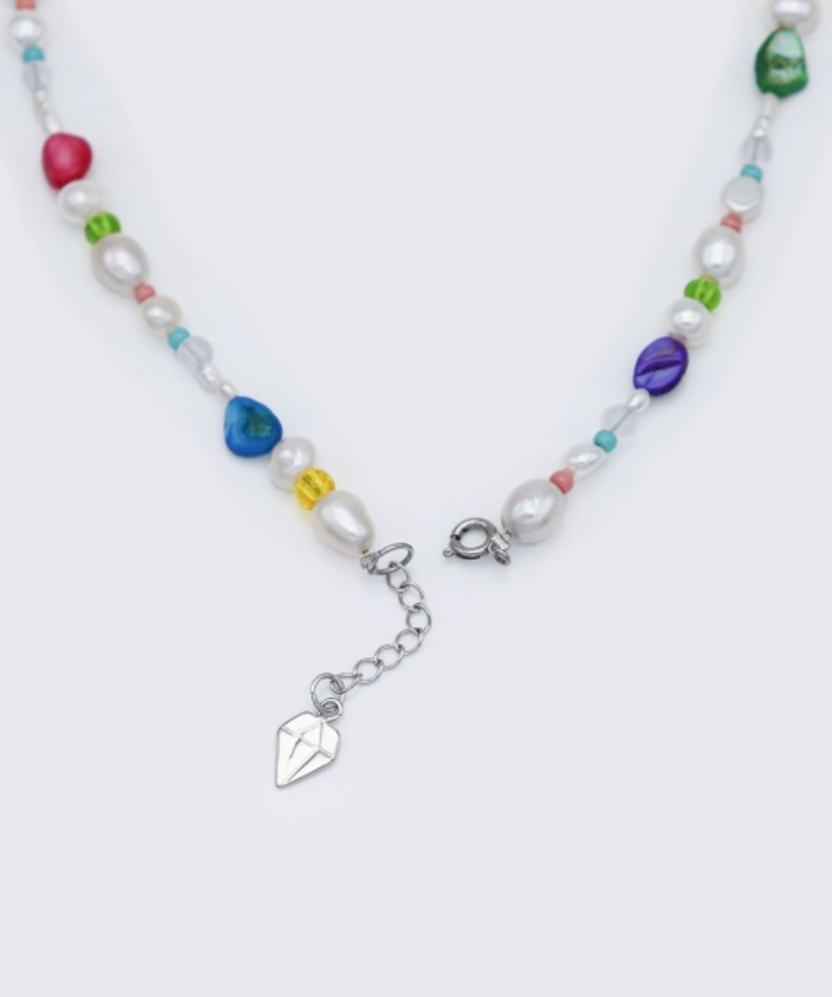 봉보(BONBEAU) Mother of pearl and water pearl play Necklace 담수 진주 비즈 컬러자개 플레이 포인트 목걸이