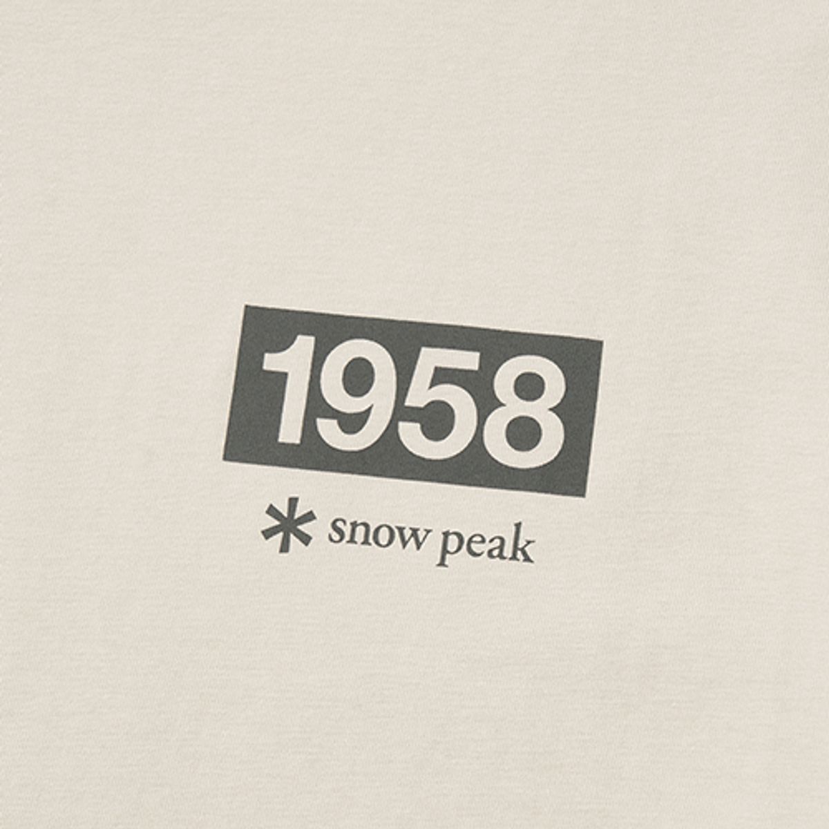 스노우피크 어패럴(SNOWPEAK APPAREL) 1958 그래픽 백 티셔츠 Light Beige (S22MURTS57)