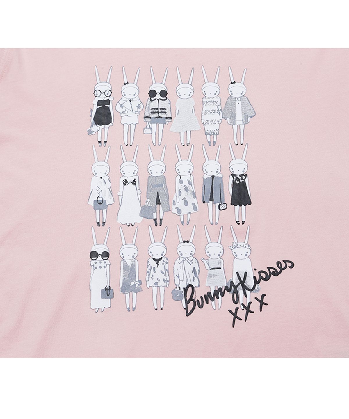 피피라핀(FIFI LAPIN) 여성 원피스를 입은 피피들 드로잉 기본티셔츠/FS2WTS08W PINK