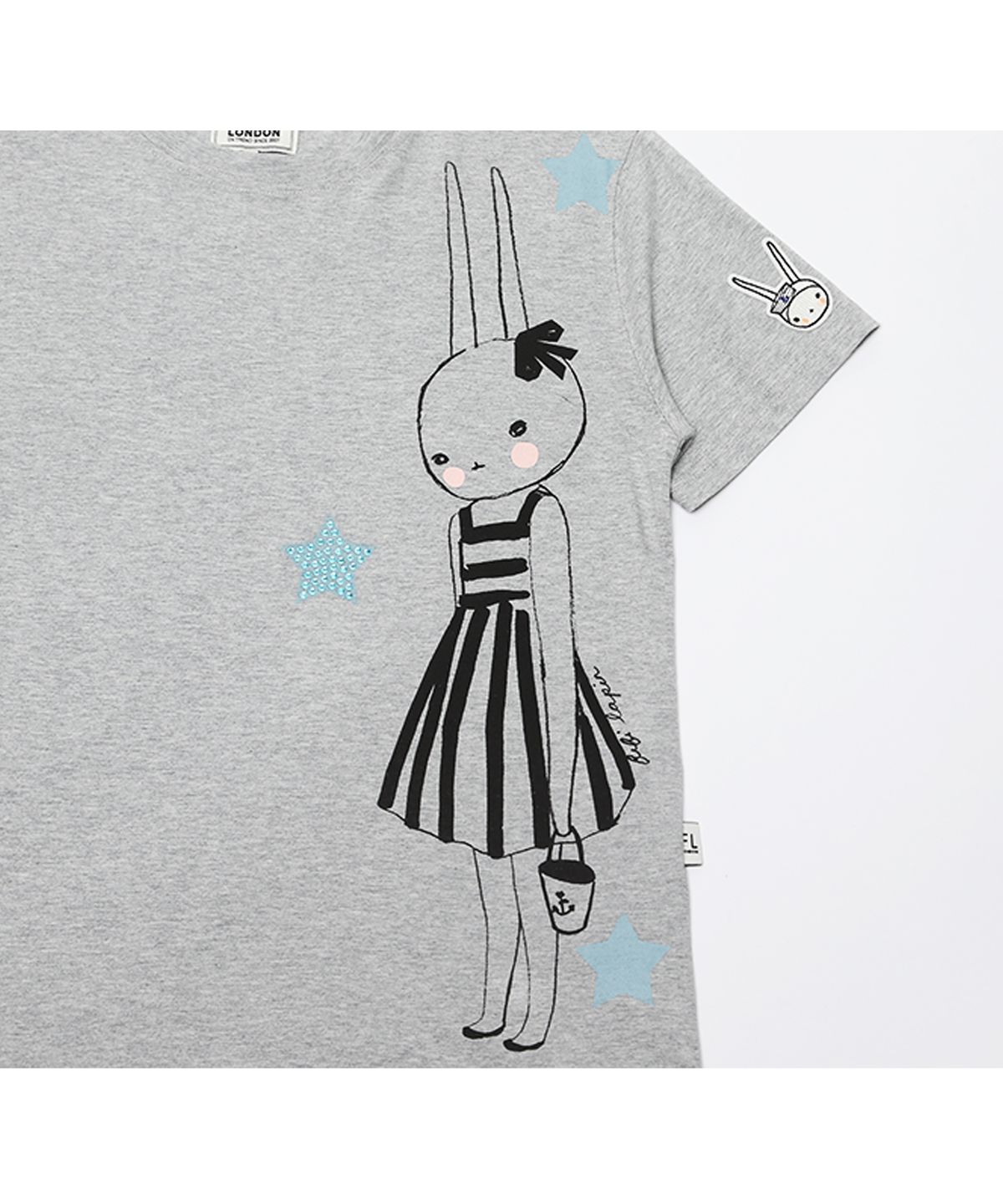 피피라핀(FIFI LAPIN) 여성 여름원피스 피피 드로잉 기본 티셔츠/FS2WTS14W M-GRAY