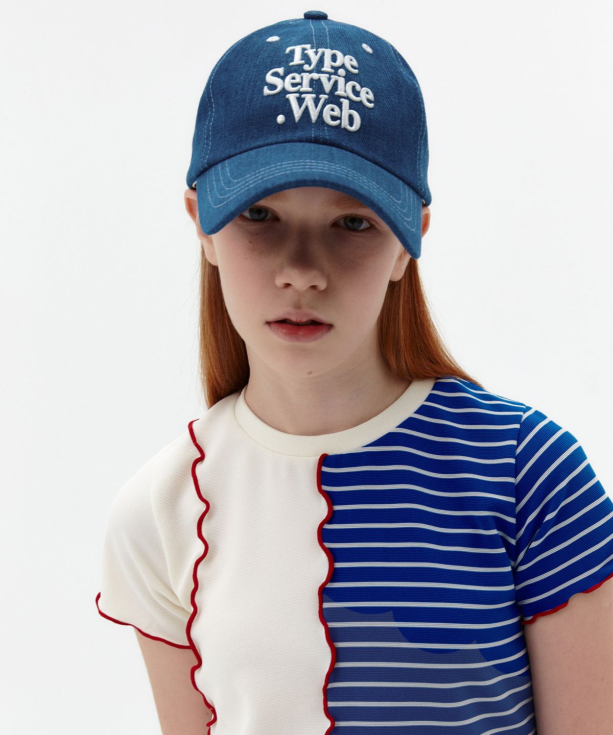 타입서비스(TYPESERVICE) Typeservice Web Stitch Cap [Indigo Denim]