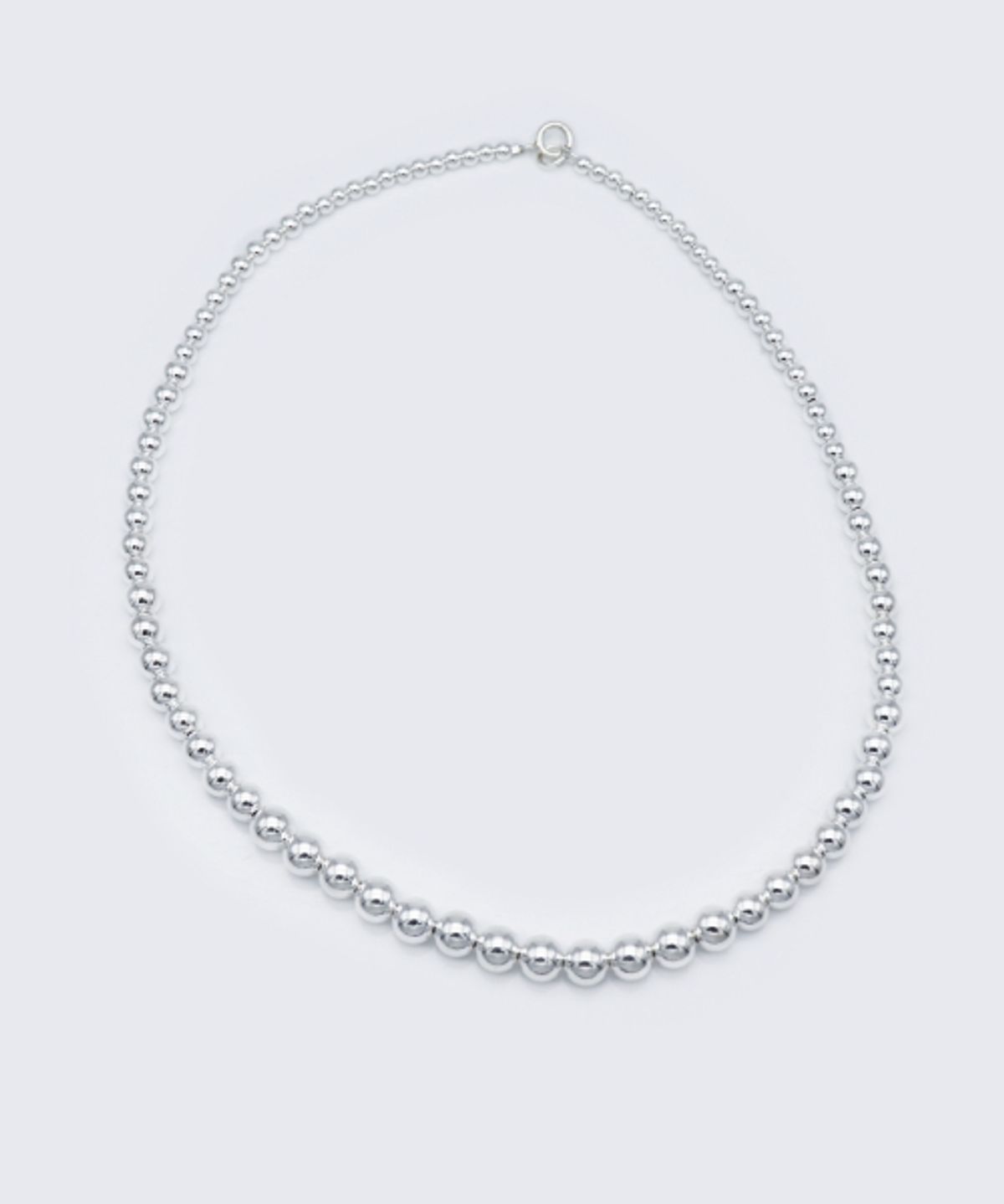 봉보(BONBEAU) Rhythmical silverball line-up bold Necklace 리드미컬 925 실버볼 라인업 볼드 목걸이 50cm