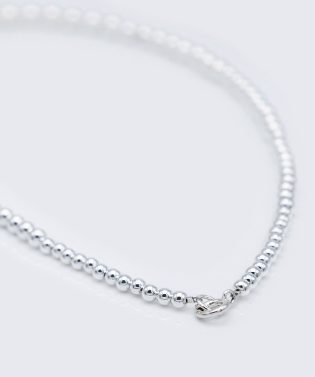 봉보(BONBEAU) Rhythmical silverball line-up bold Necklace 리드미컬 925 실버볼 라인업 볼드 목걸이 50cm