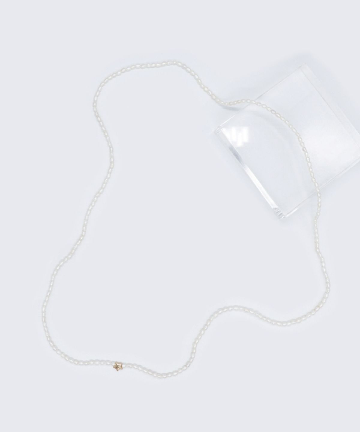 봉보(BONBEAU) Mini water pearl long Necklace 미니 쌀알 3mm 담수진주 롱 목걸이