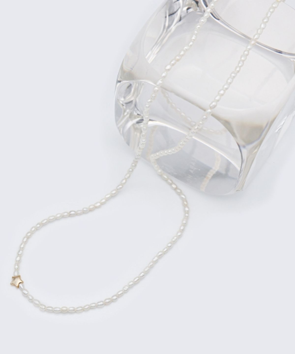 봉보(BONBEAU) Mini water pearl long Necklace 미니 쌀알 3mm 담수진주 롱 목걸이