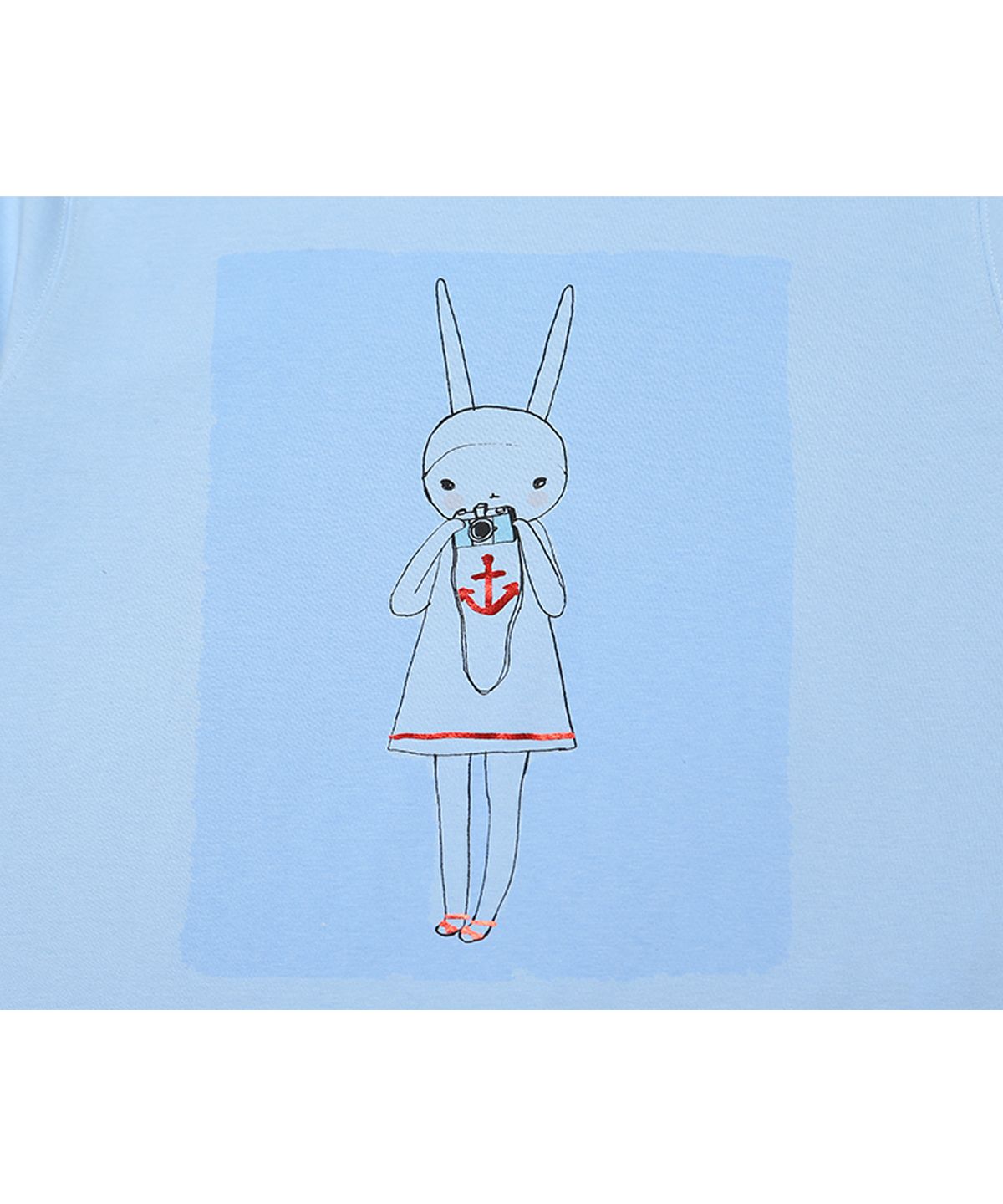 피피라핀(FIFI LAPIN) 여성 마린룩 원피스 드로잉 기본티셔츠/FS2WTS18W BLUE