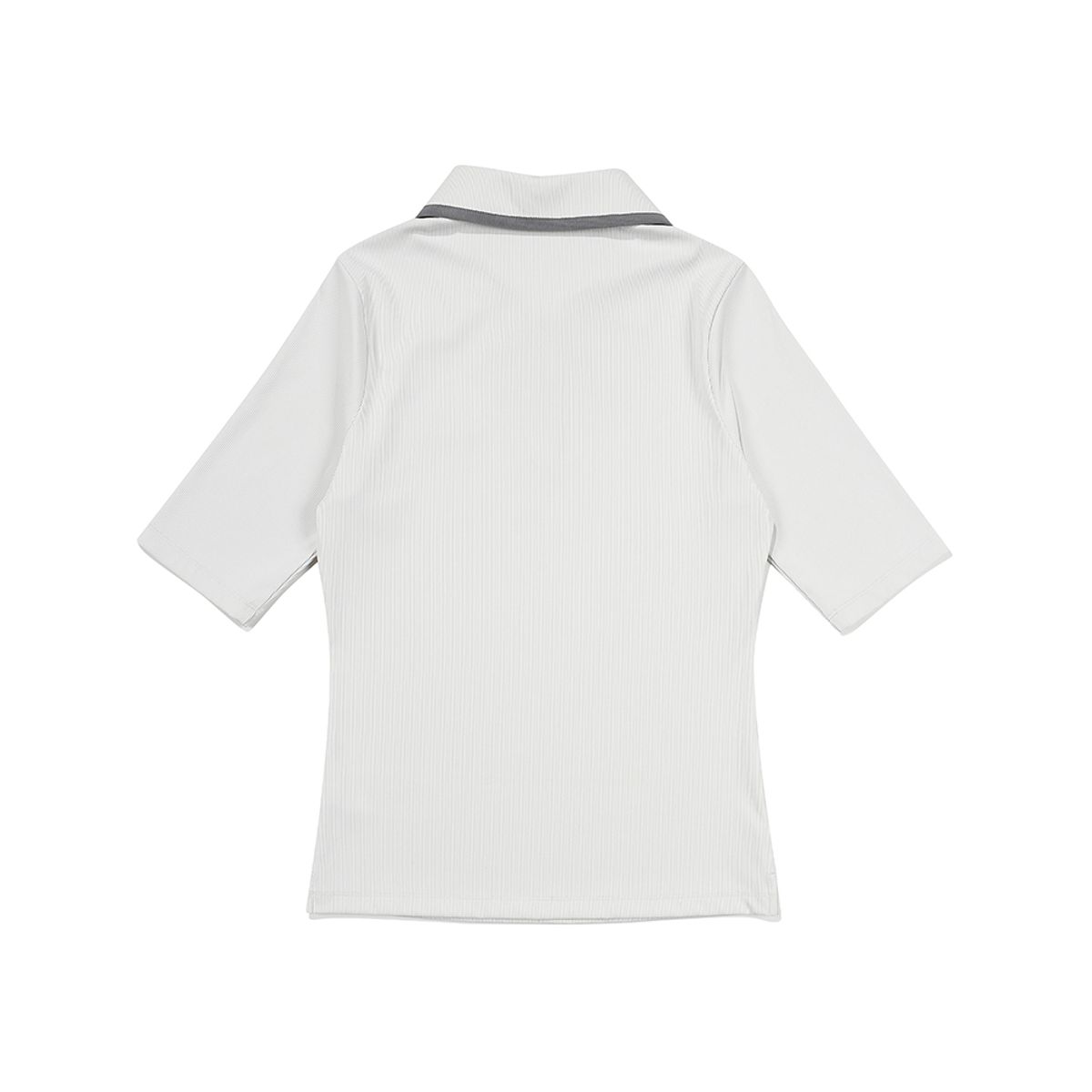 말본 골프(MALBON GOLF) Golf is Life 하프 집업 폴로 티셔츠 LIGHT GREY (WOMAN)