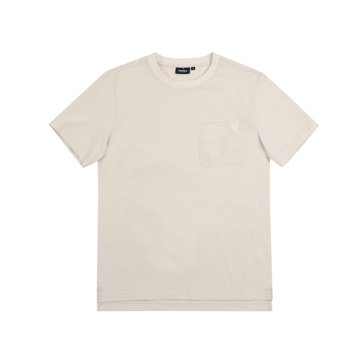 마틴골프(MARTINE GOLF) Pleather Patch Round Shirts_Ivory (Men)