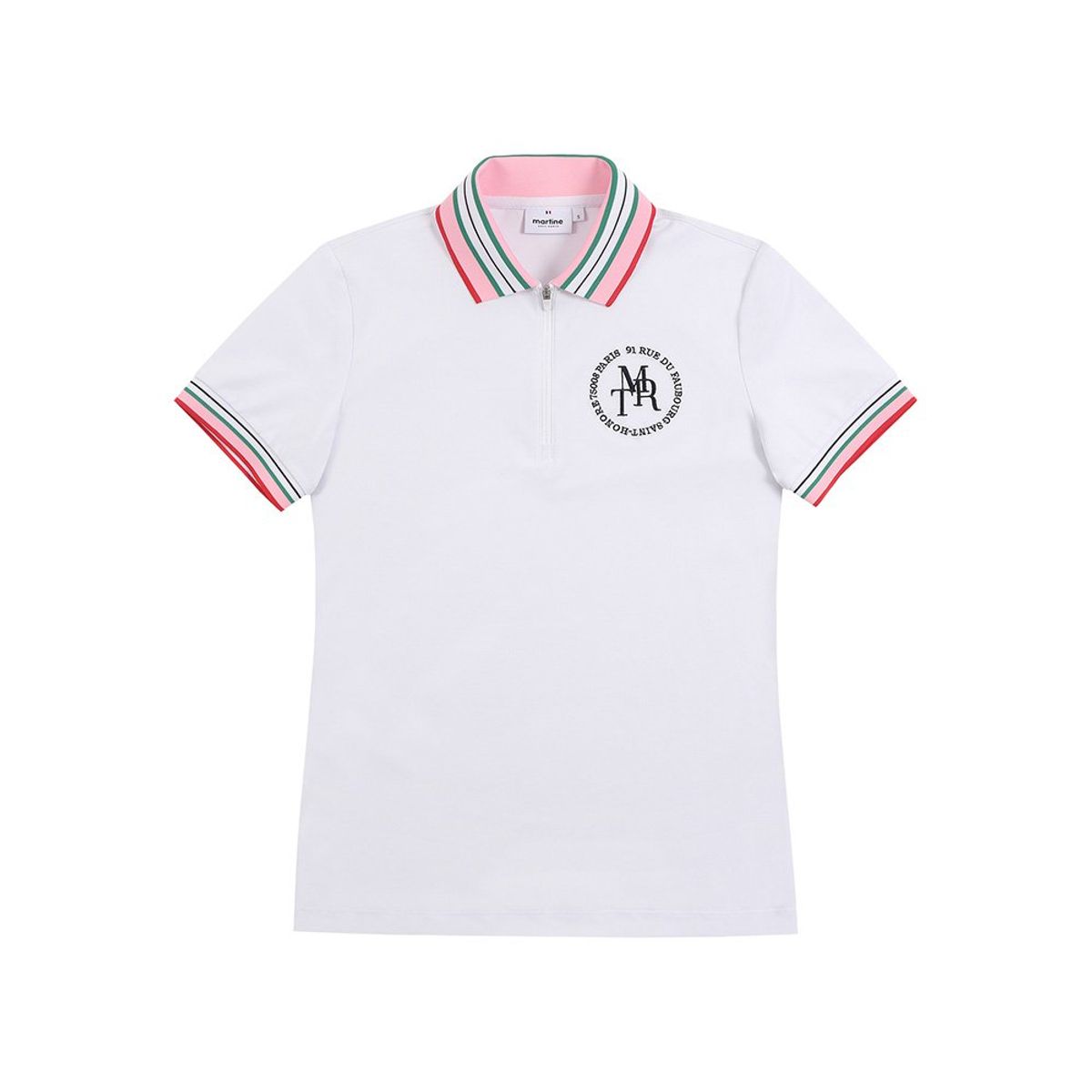 마틴골프(MARTINE GOLF) MRT Half Zip-up Pique Shirts_White