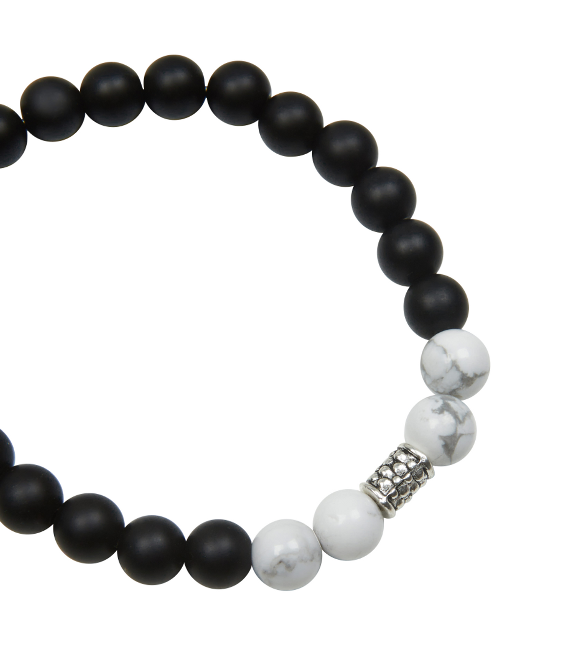 다크라이트(DARKLIGHT) Black & White Onyx hand made Bracelet