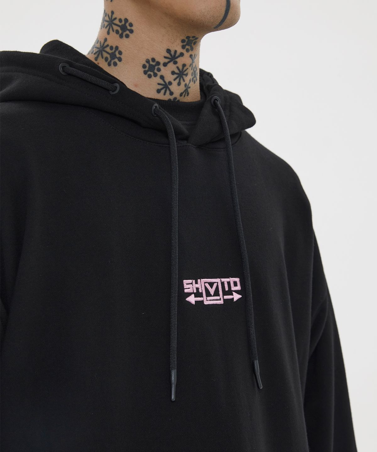 슈브토(SHVTO) 더블 백 그래픽 후디