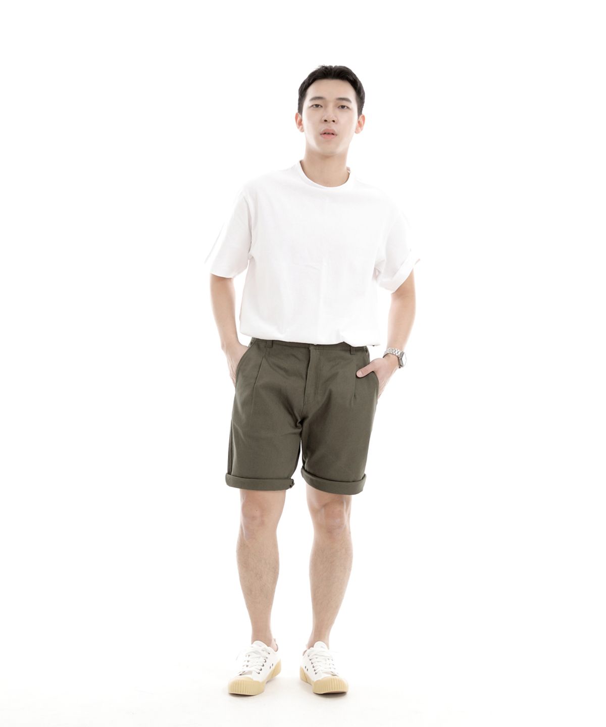 세인트크루(SAINTCREW) 컴포 하프밴드 쇼츠 CH-1201 카키