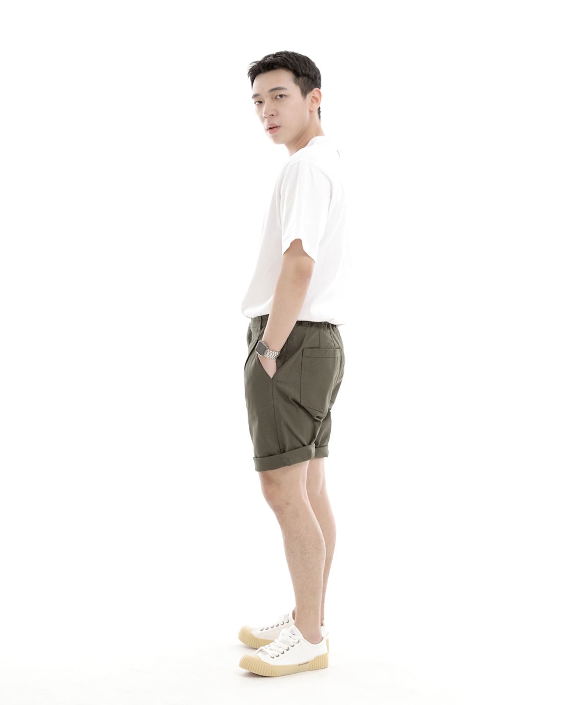 세인트크루(SAINTCREW) 컴포 하프밴드 쇼츠 CH-1201 카키