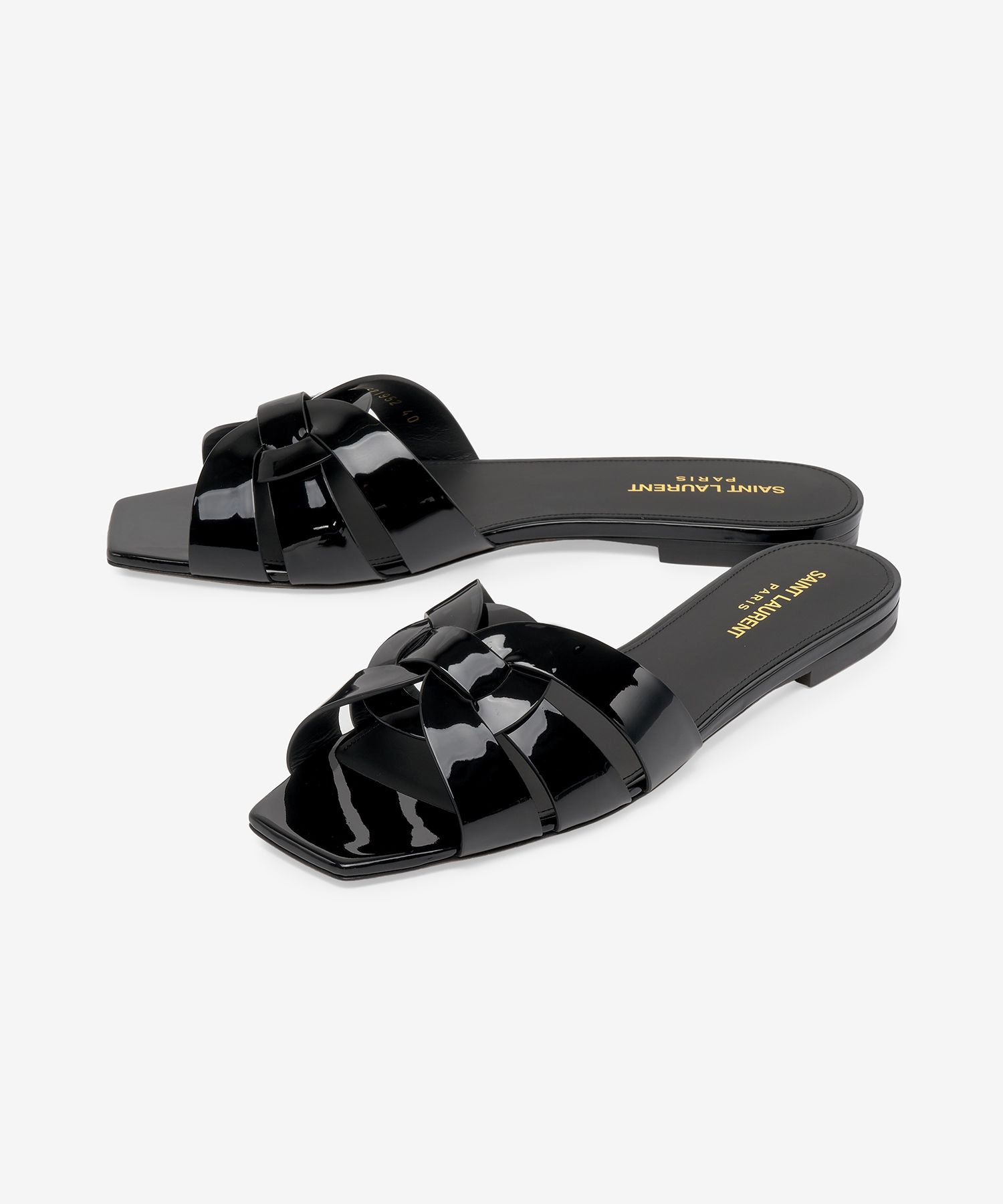 ★Saint Laurent★ Tribute Flat Mule Black 571952BDA001000 57 uploading-1377599.jpg