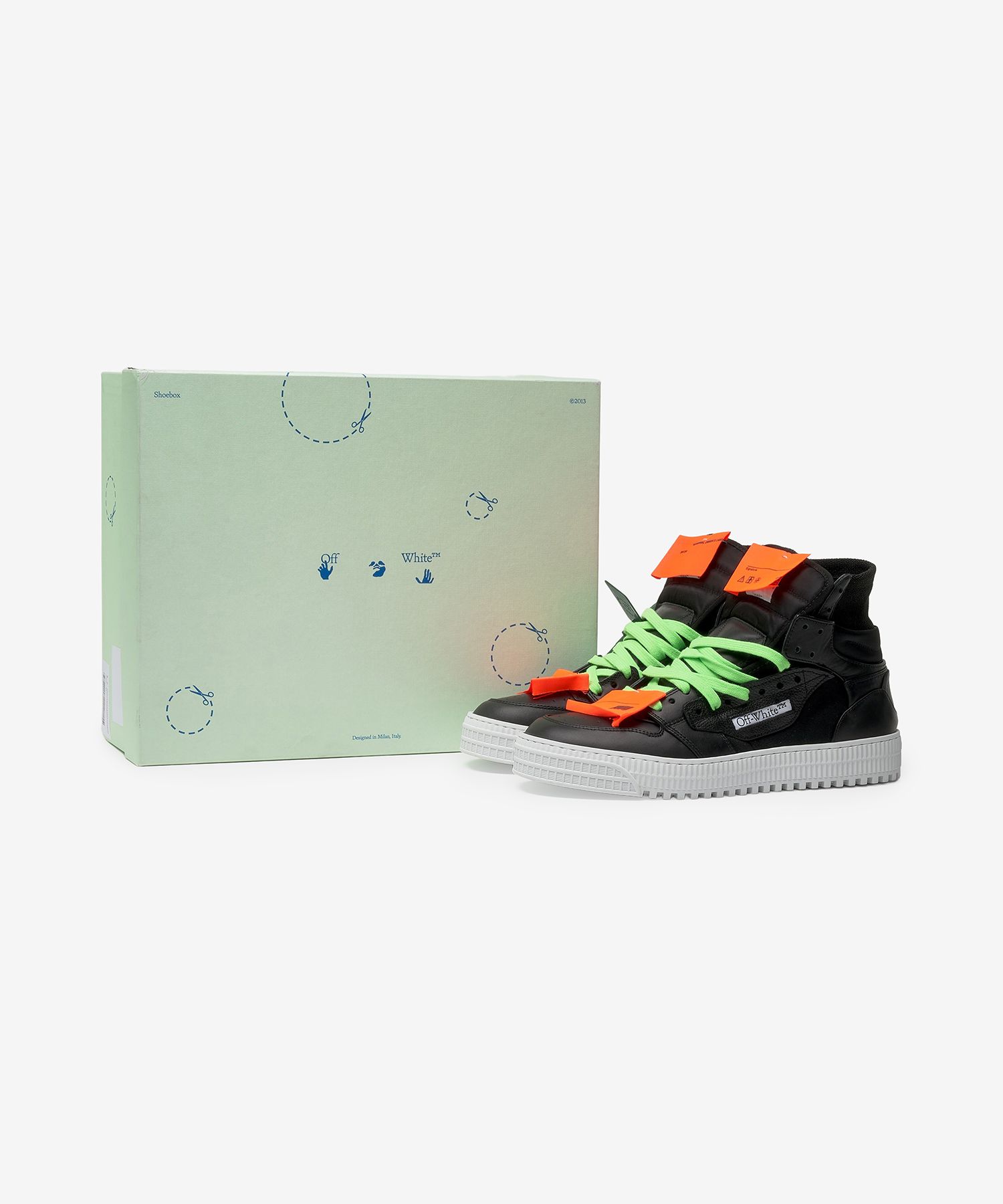 Off-White Sponge Mid-Top Sneakers 'Blue White Grey Tan