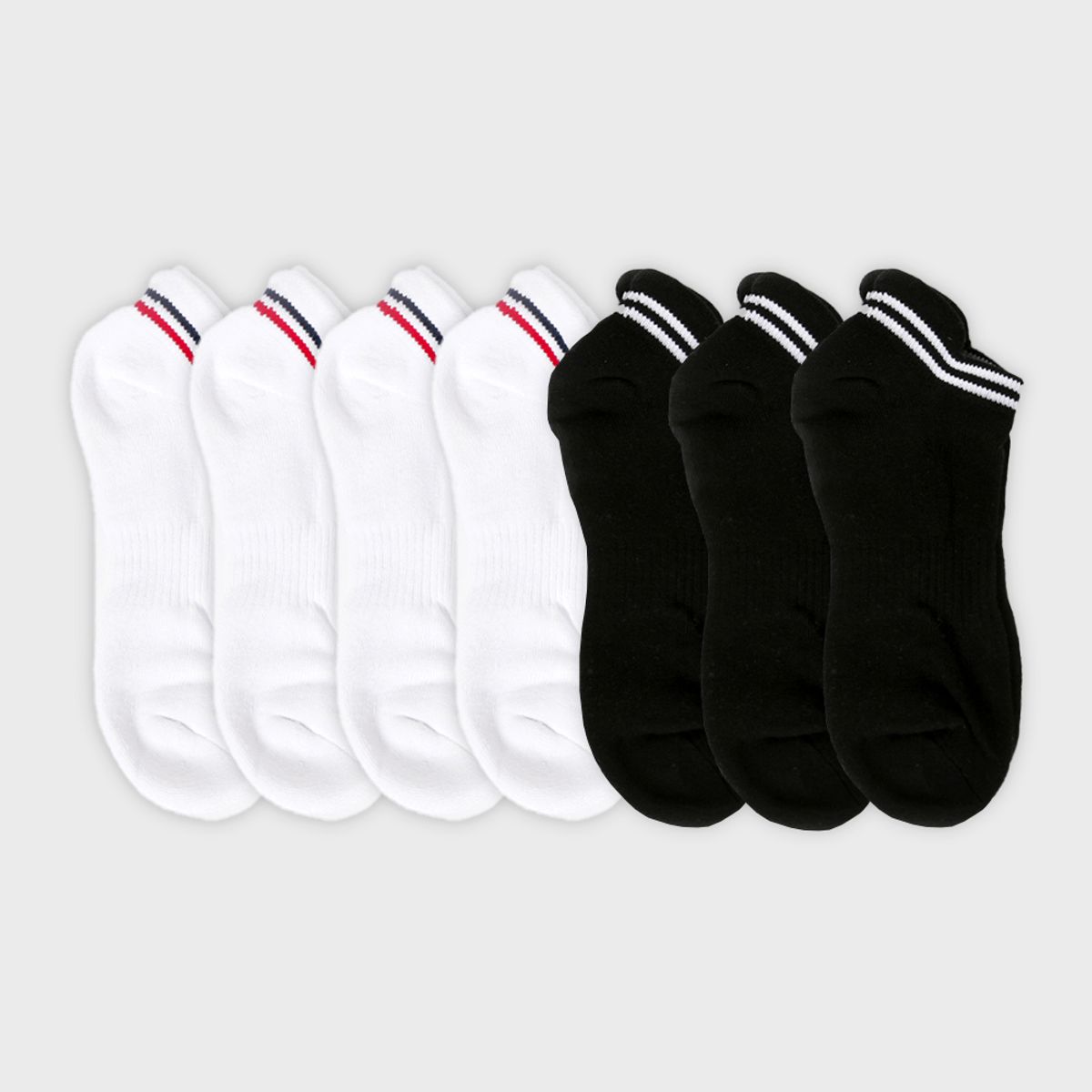 삭스에이(SOCKSA) [7PACK] 더블쿠션 156N 투링글 힐커버 쇼트 삭스 3색상