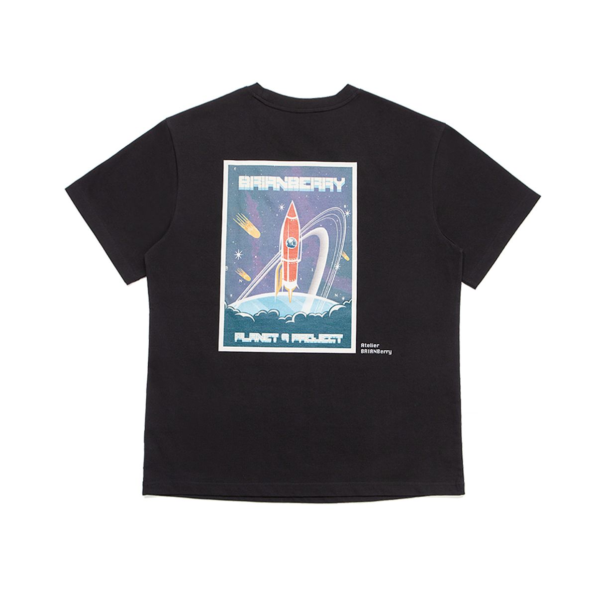 브라이언베리(BRIAN BERRY) PLUTO FLIGHT TEE_BLACK