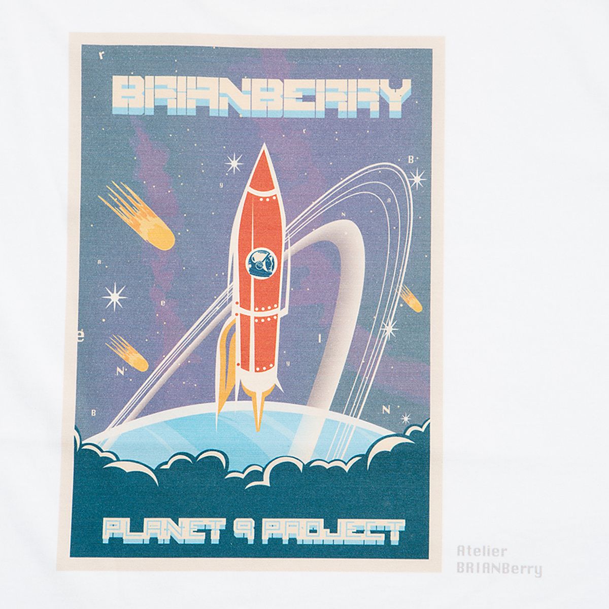 브라이언베리(BRIAN BERRY) PLUTO FLIGHT TEE_WHITE