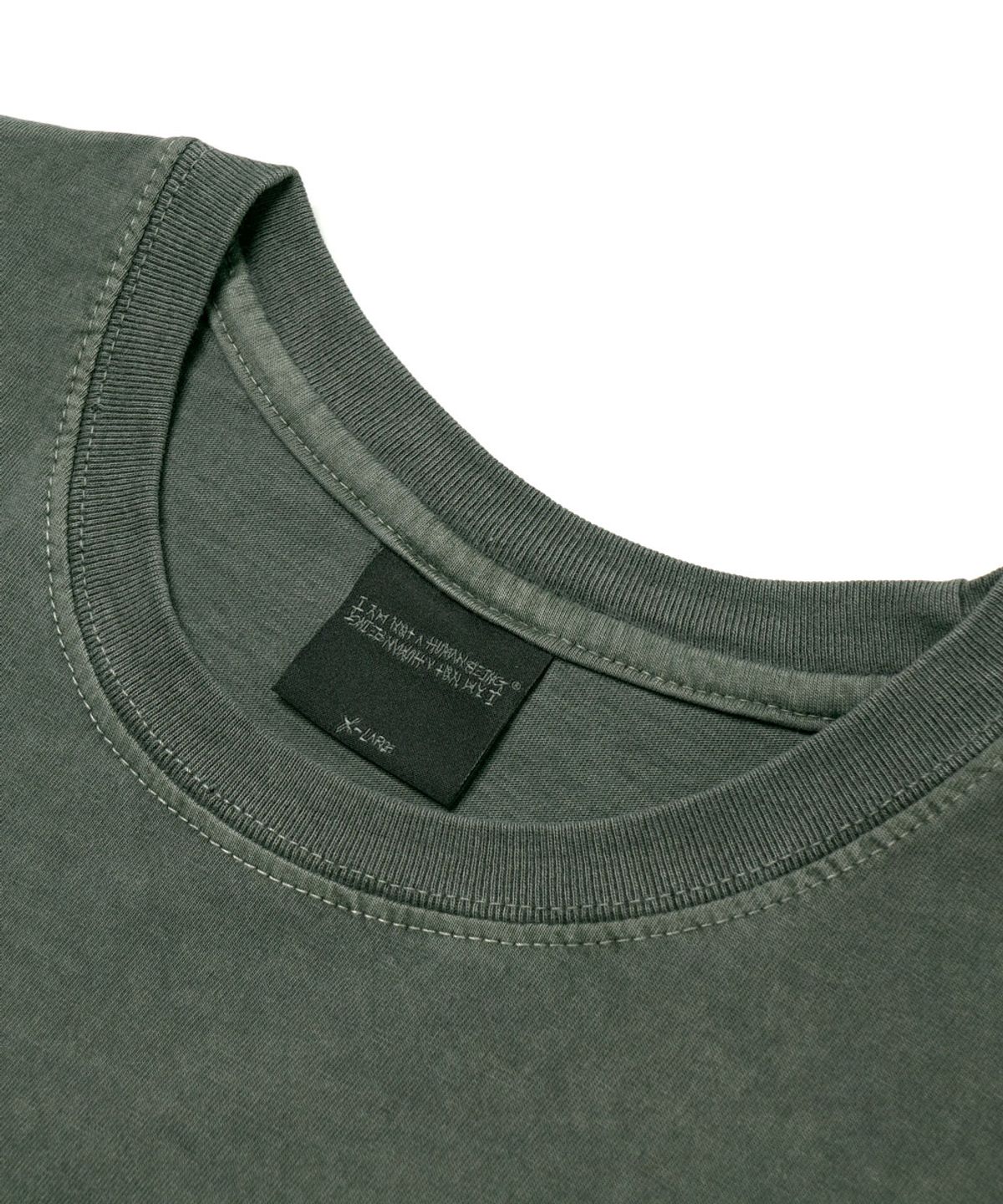 아임낫어휴먼비잉(I AM NOT A HUMAN BEING) PIGMENT LOGO TEE - GREEN