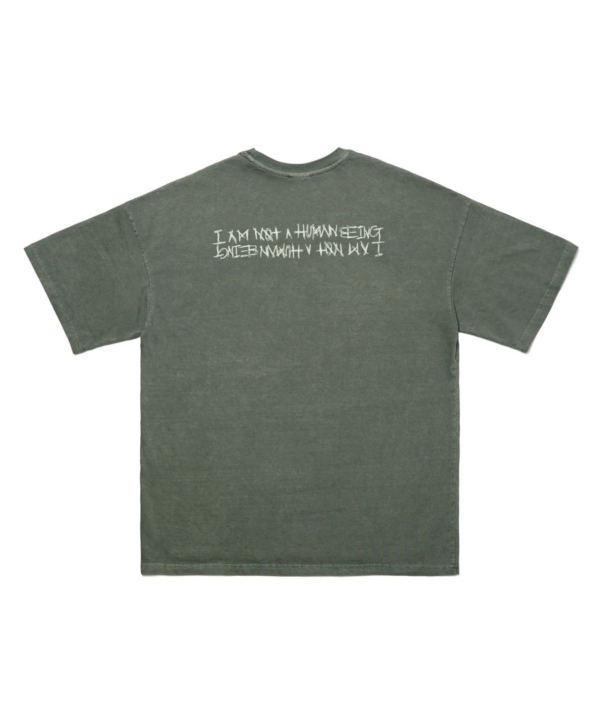 아임낫어휴먼비잉(I AM NOT A HUMAN BEING) PIGMENT LOGO TEE - GREEN