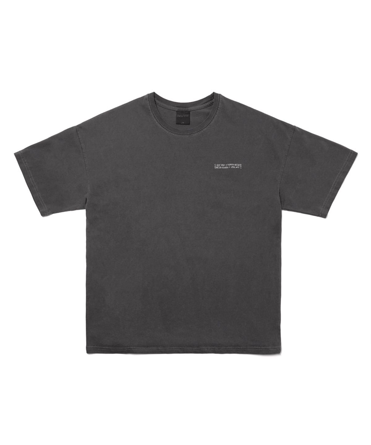 아임낫어휴먼비잉(I AM NOT A HUMAN BEING) PIGMENT LOGO TEE - CHARCOAL