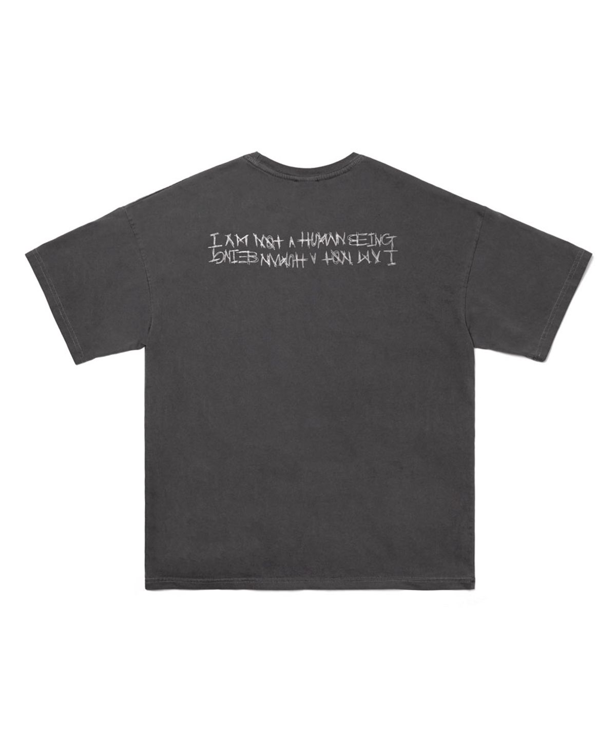 아임낫어휴먼비잉(I AM NOT A HUMAN BEING) PIGMENT LOGO TEE - CHARCOAL