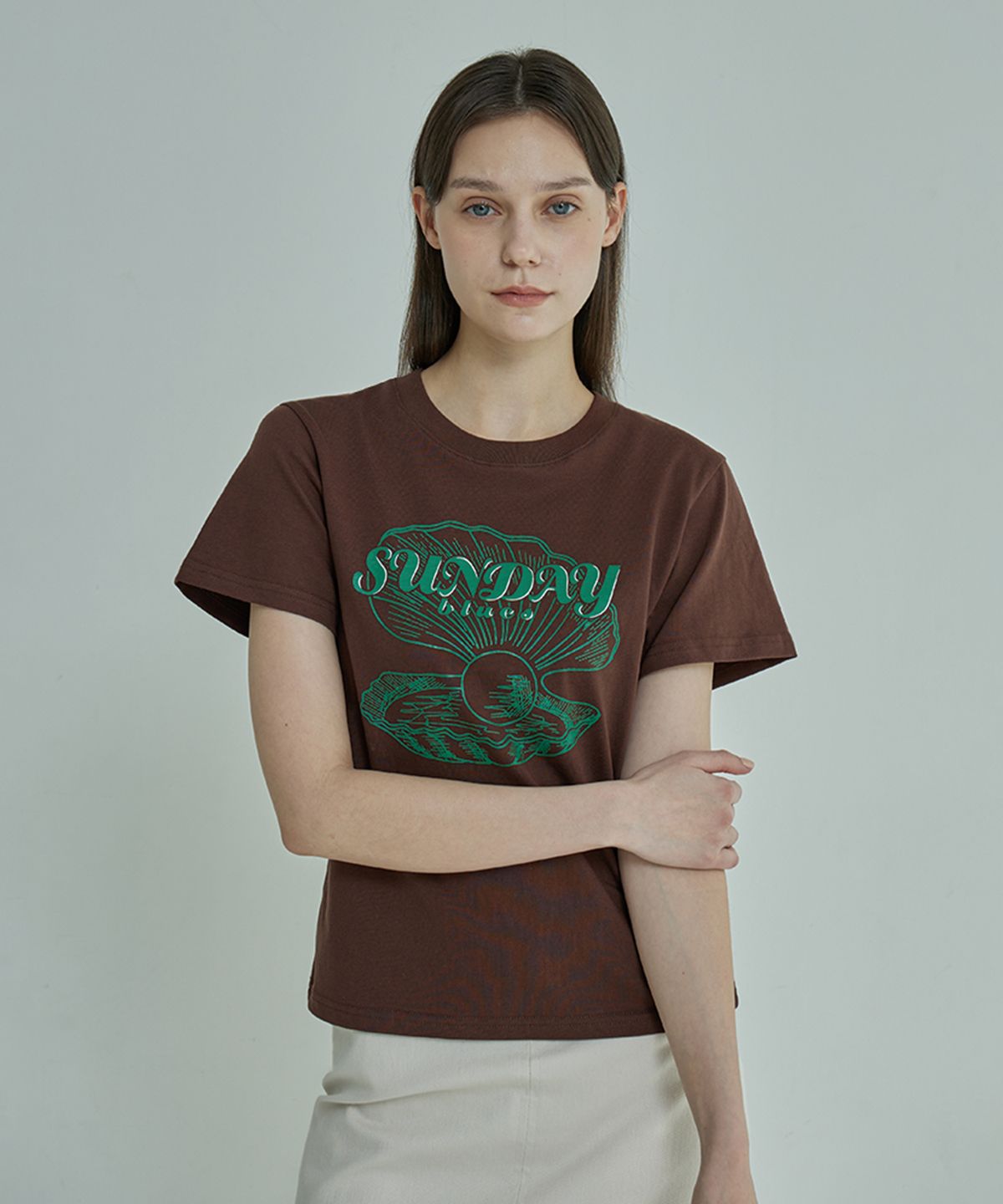 아이토브 서울(ITOV SEOUL) Pearl oystor T-shirt BR