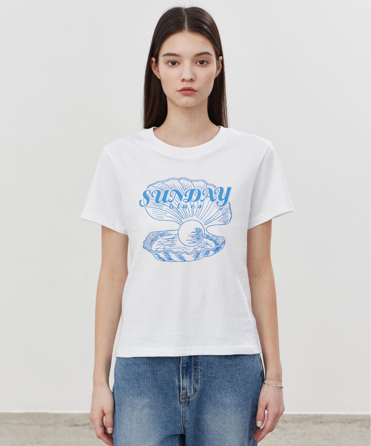아이토브 서울(ITOV SEOUL) Pearl oystor T-shirt WH