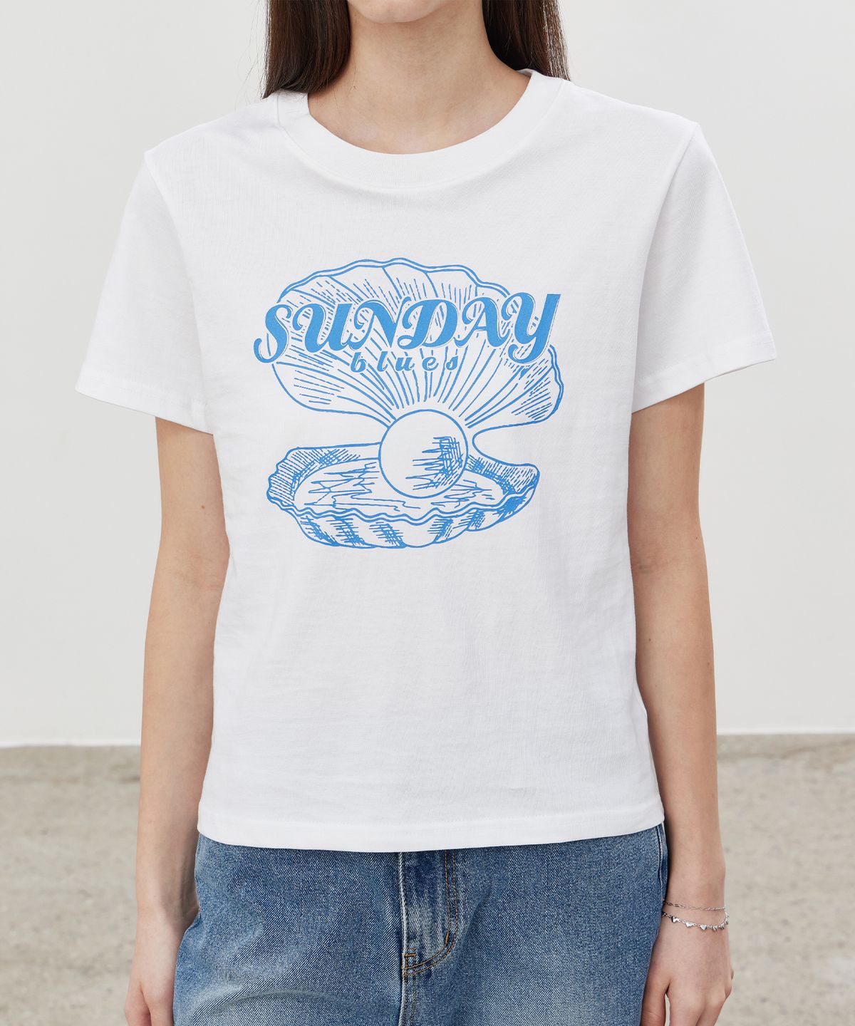 아이토브 서울(ITOV SEOUL) Pearl oystor T-shirt WH
