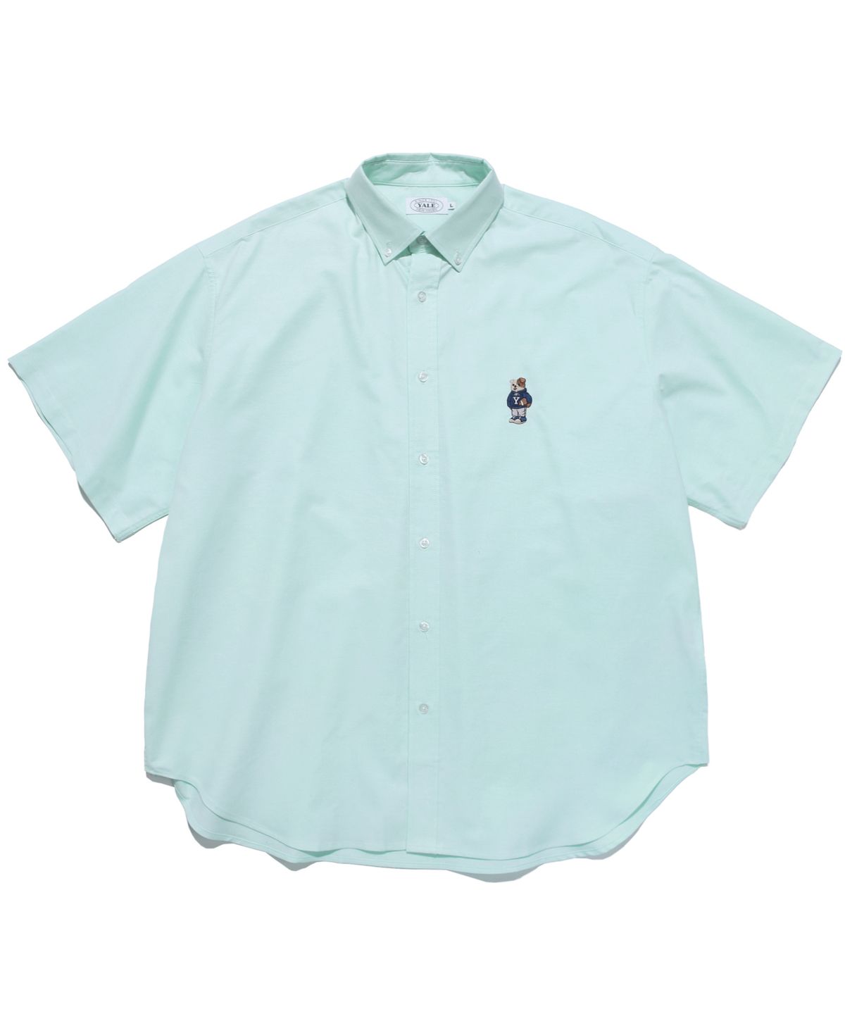 예일(YALE) (OVERSIZED) EMBROIDERY OXFORD SS SHIRT MINT