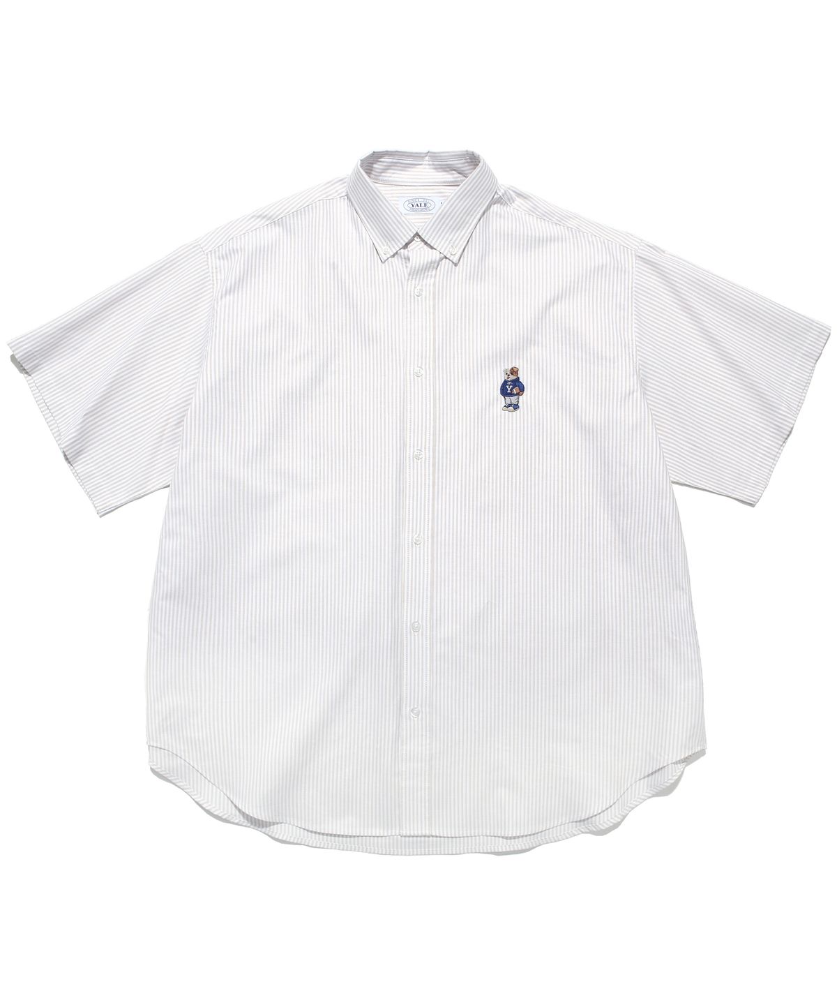 예일(YALE) (THE BIG) EMBROIDERY OXFORD SS SHIRT BEIGE