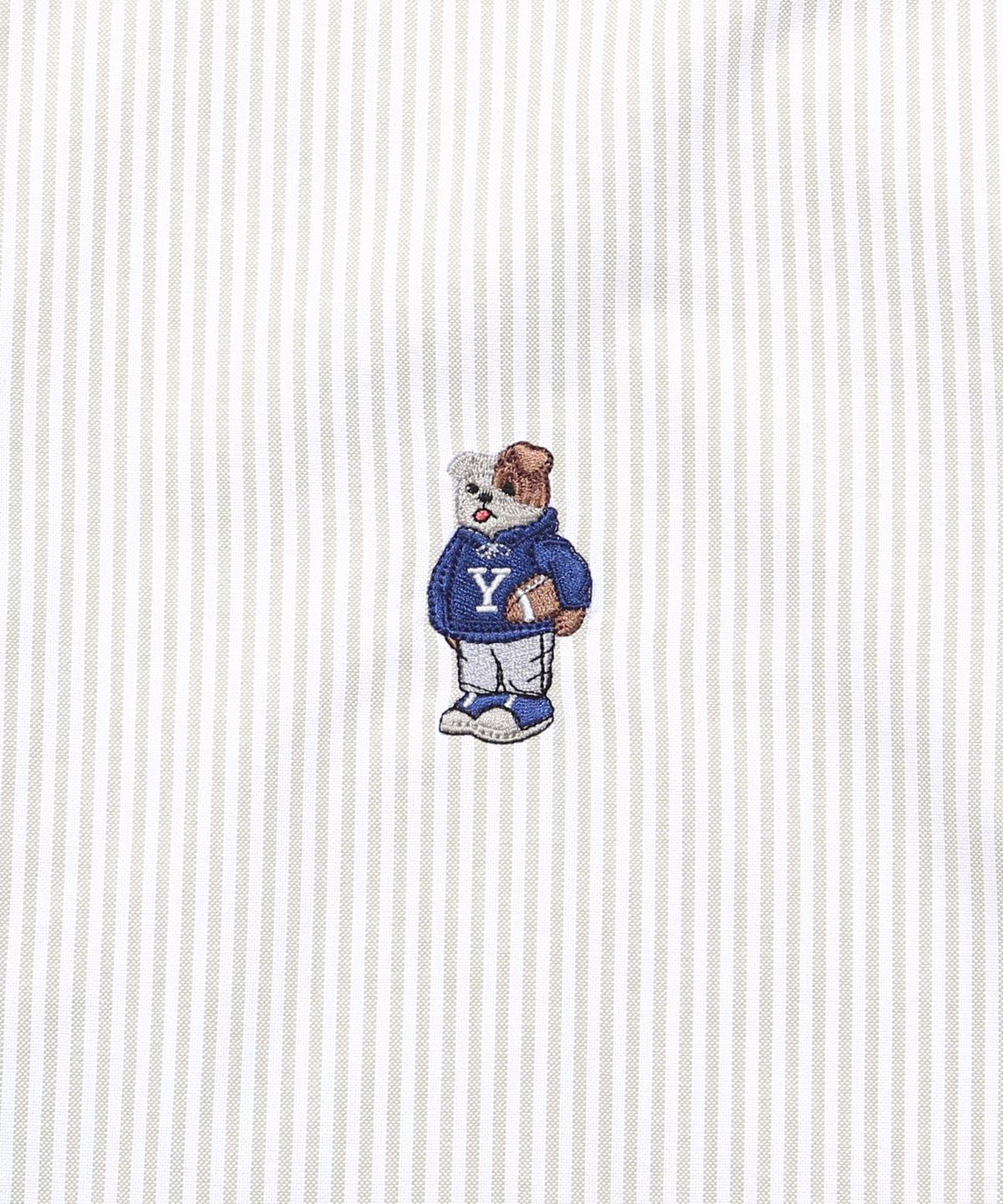 예일(YALE) (THE BIG) EMBROIDERY OXFORD SS SHIRT BEIGE