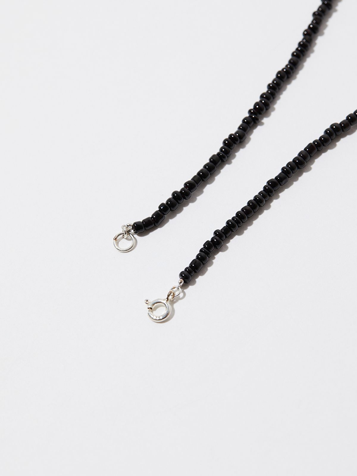 하카블랙스(HAKKABLACKS) Morse Code Necklace (Black-Silver)