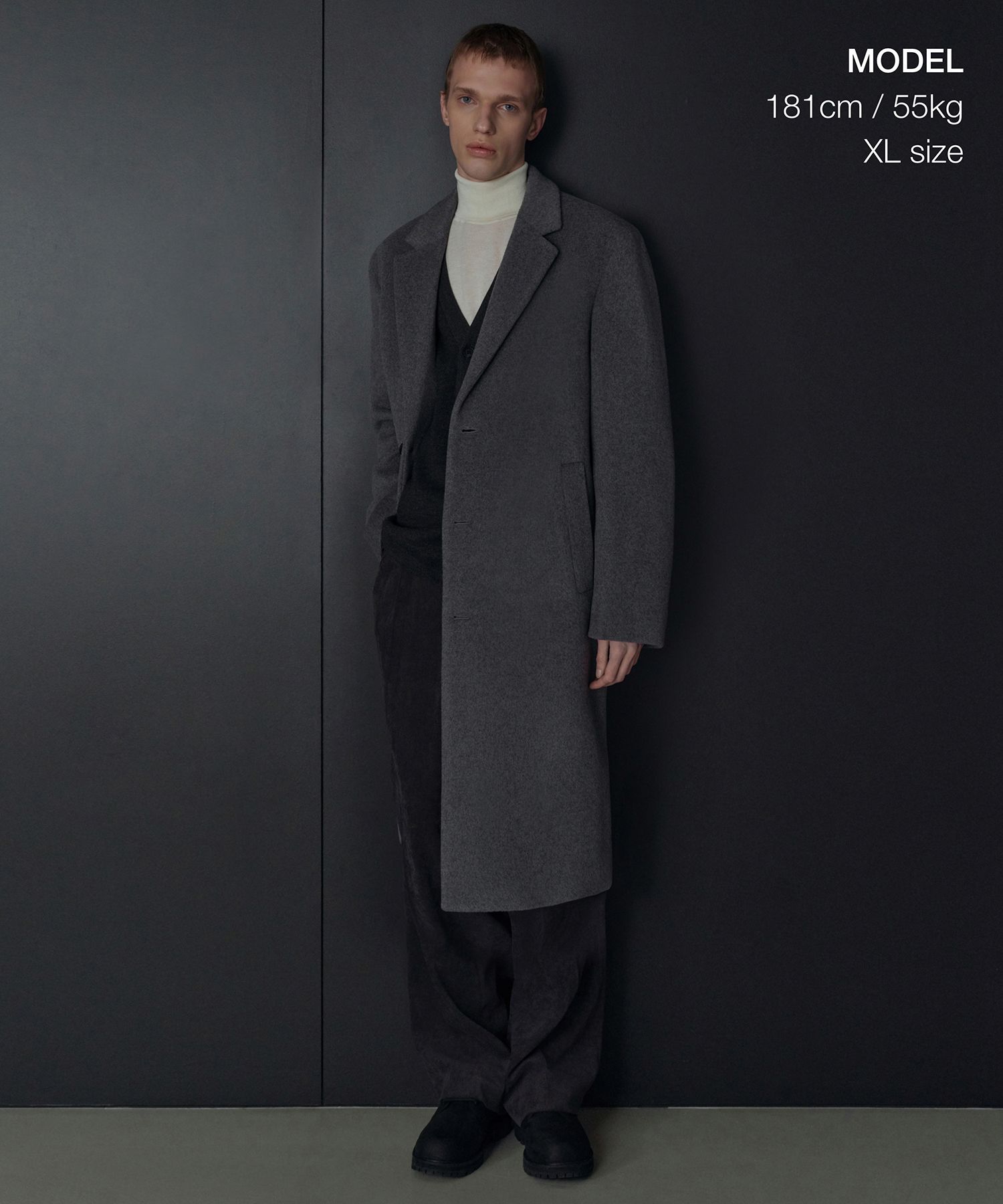 MUSINSA公式 | MUSINSA STANDARD カシミアブレンド特大シングルコート