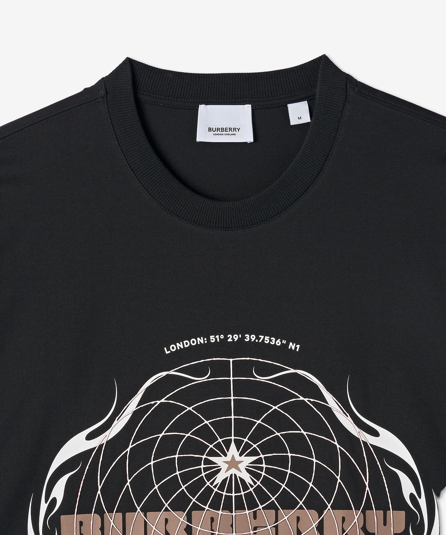 ■Burberry■ Globe Graphic Print Short Sleeve T-Shirt Black MUSINSA | BURBERRY Globe Graphic Print Short Sleeve T-shirt