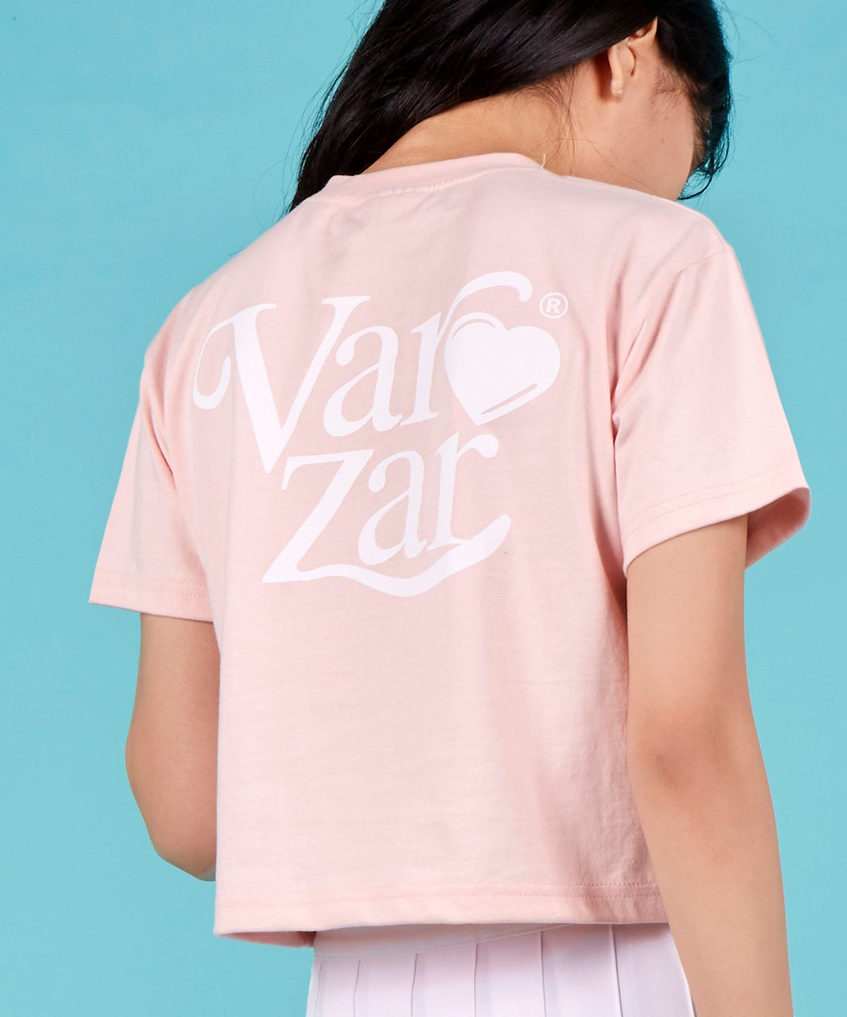바잘(VARZAR) 러브 바잘 크롭 반팔 티셔츠 (4color)