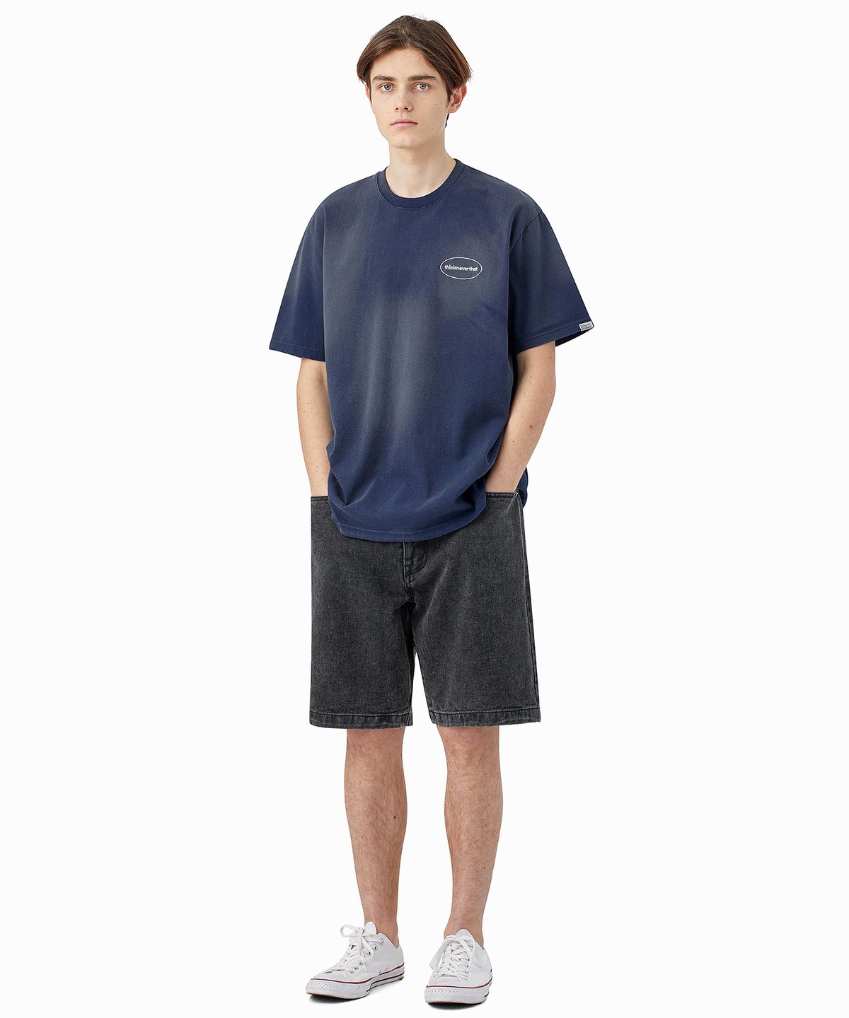 디스이즈네버댓(THISISNEVERTHAT) (SS22) Washed Denim Short - Black