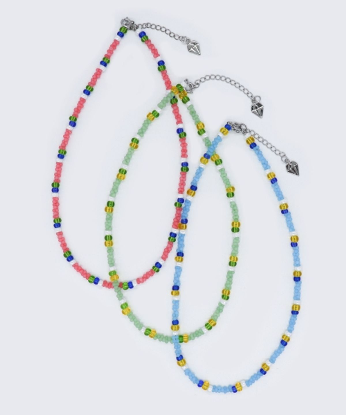 봉보(BONBEAU) Sentimental pastel peanut beads Necklace 센티멘탈 파스텔 컬러 비즈 믹스 목걸이
