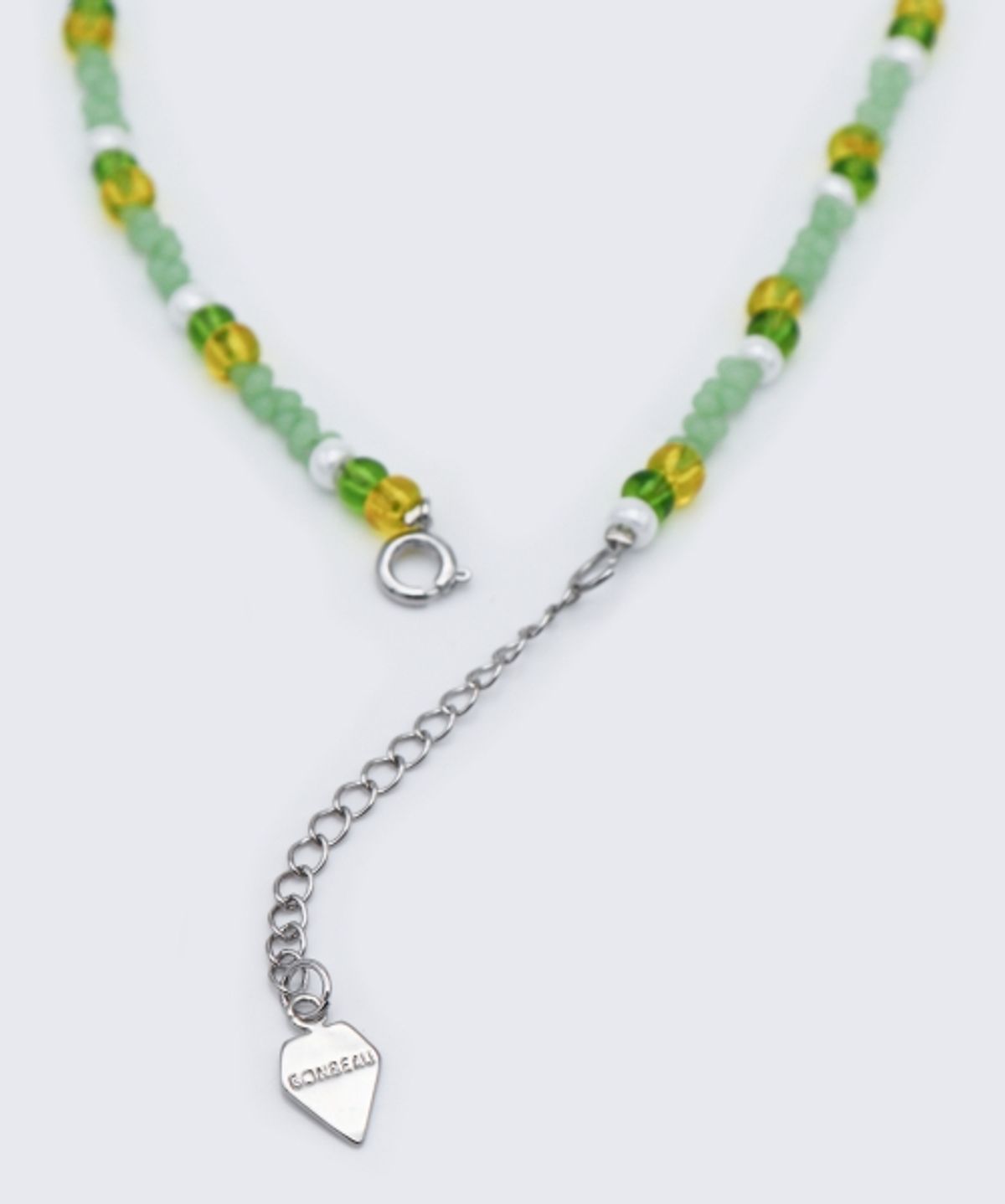 봉보(BONBEAU) Sentimental pastel peanut beads Necklace 센티멘탈 파스텔 컬러 비즈 믹스 목걸이