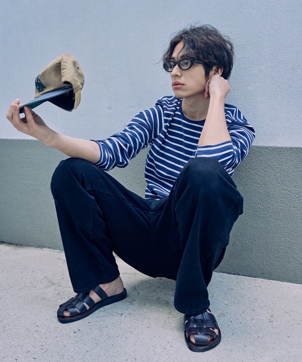 예루살렘 샌들(JERUSALEM SANDALS) 1063 MICHAEL SLIDE-BROWN (미카엘 슬라이드)