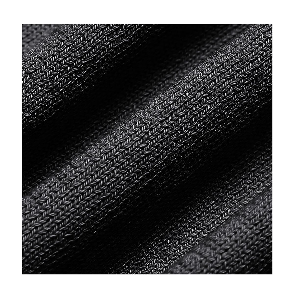 솔티(SORTIE) 14gg Silk Cotton Half Polo Knit (Black)