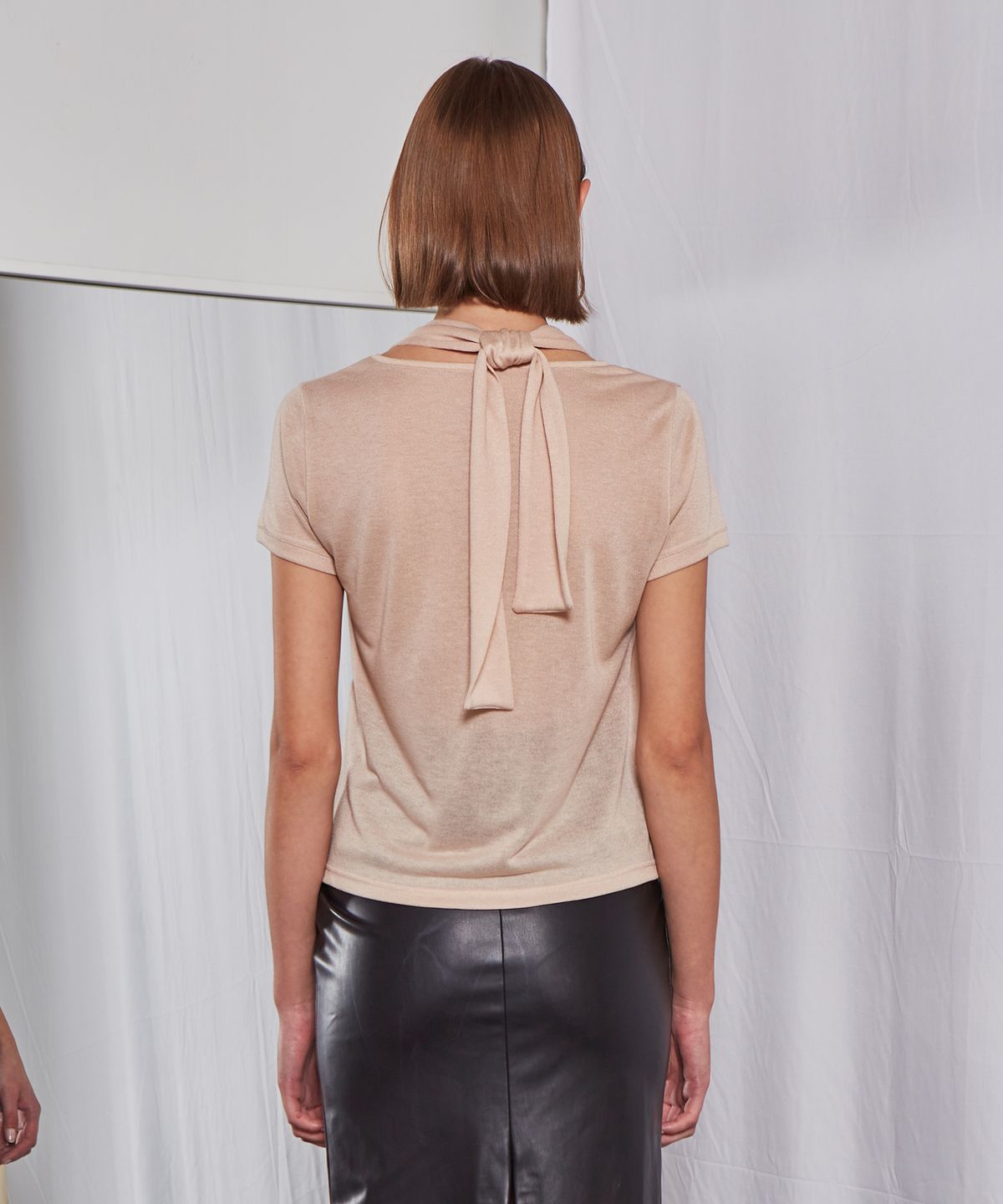 파베르핑거(FABER FINGER) Layered Strap T-shirt (Beige)