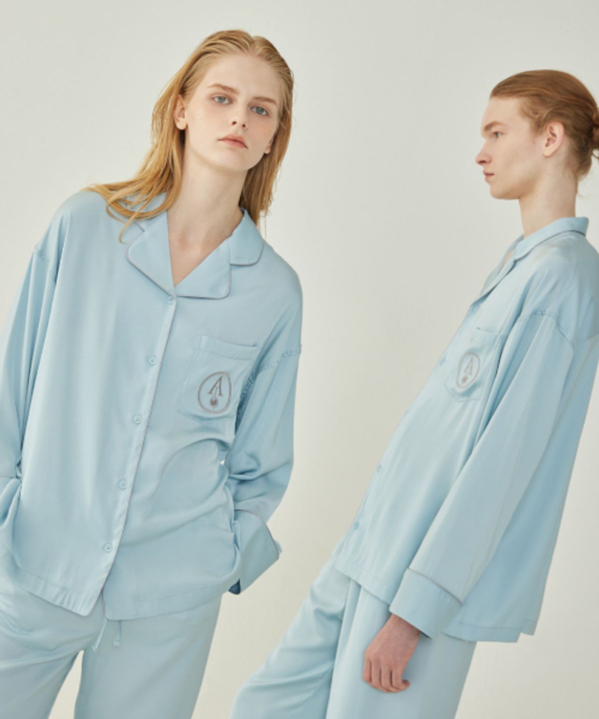 아템포(ATEMPO) CLASSIC ROUND PAJAMA SET_ice blue