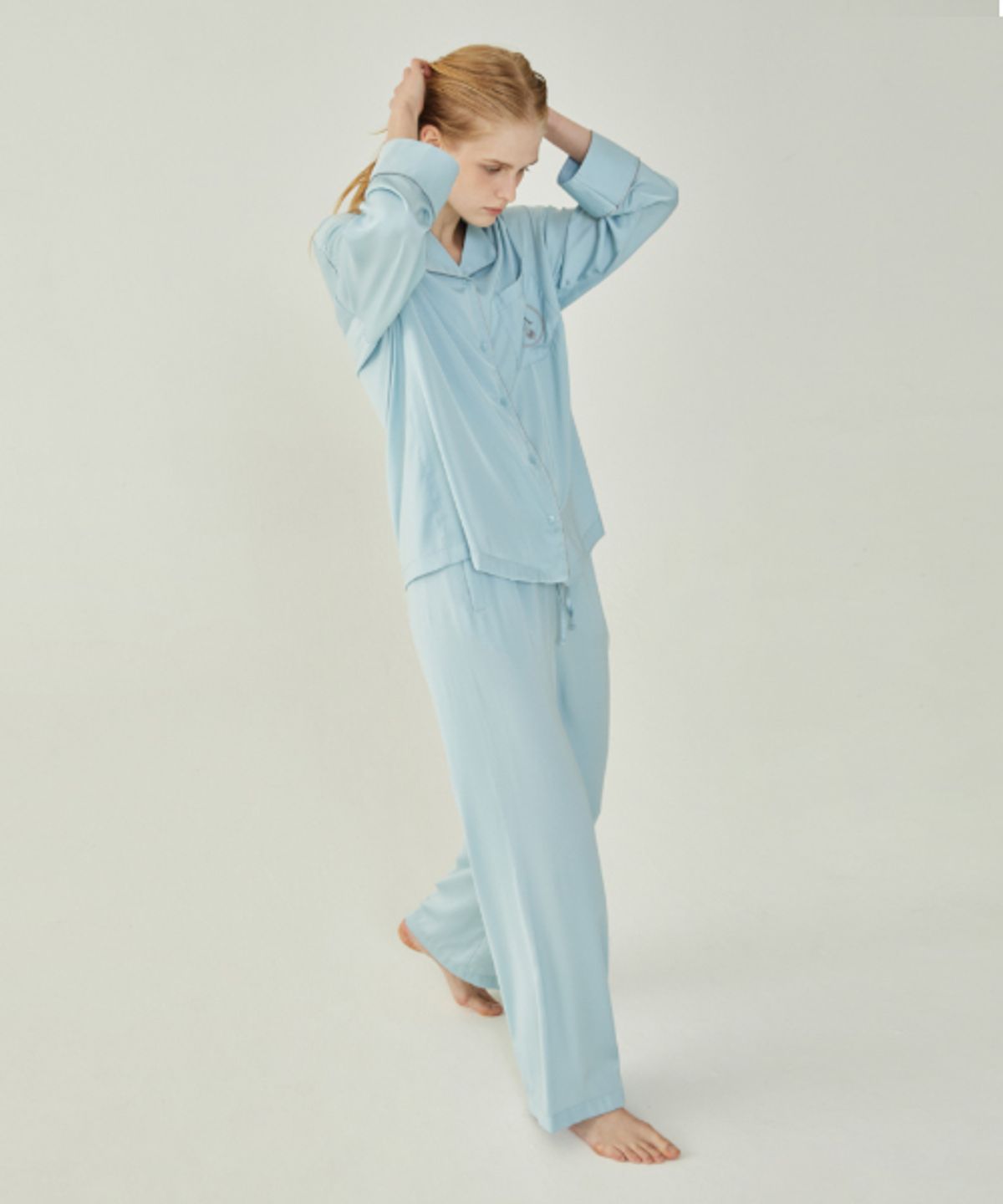 아템포(ATEMPO) CLASSIC ROUND PAJAMA SET_ice blue