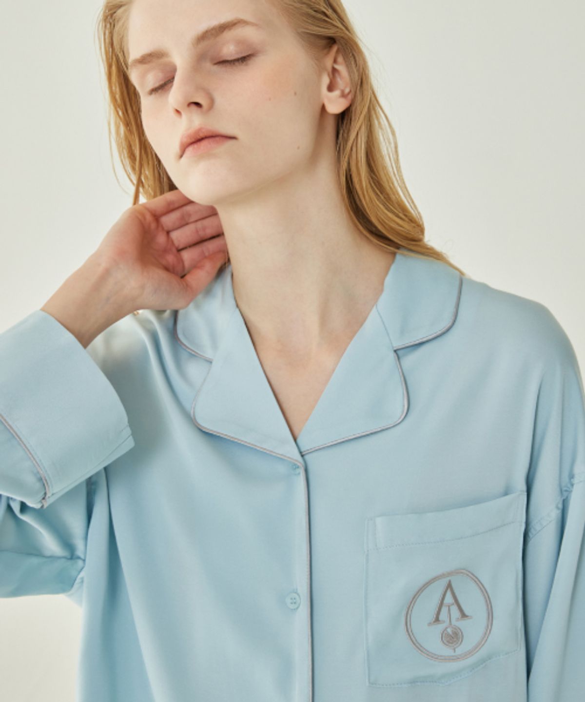 아템포(ATEMPO) CLASSIC ROUND PAJAMA SET_ice blue