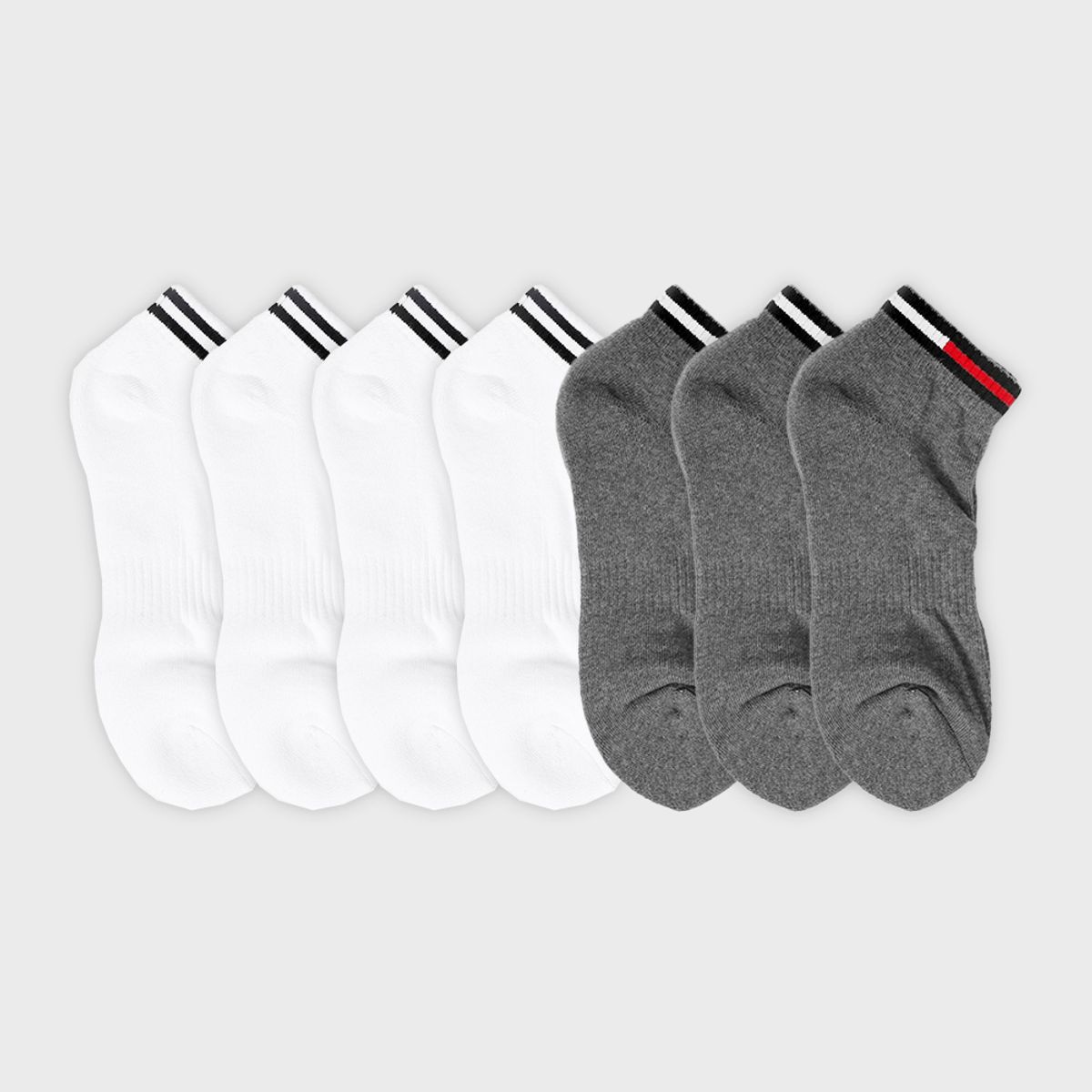 삭스에이(SOCKSA) [7PACK] 더블쿠션 156N 피트 쇼트 삭스 3색상