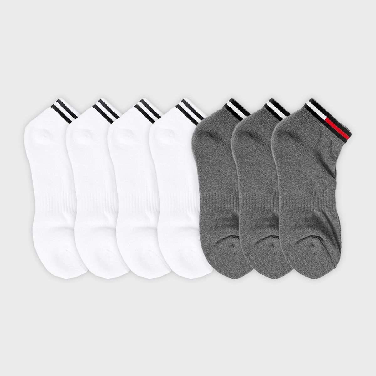 삭스에이(SOCKSA) [7PACK] 더블쿠션 156N 피트 쇼트 삭스 3색상
