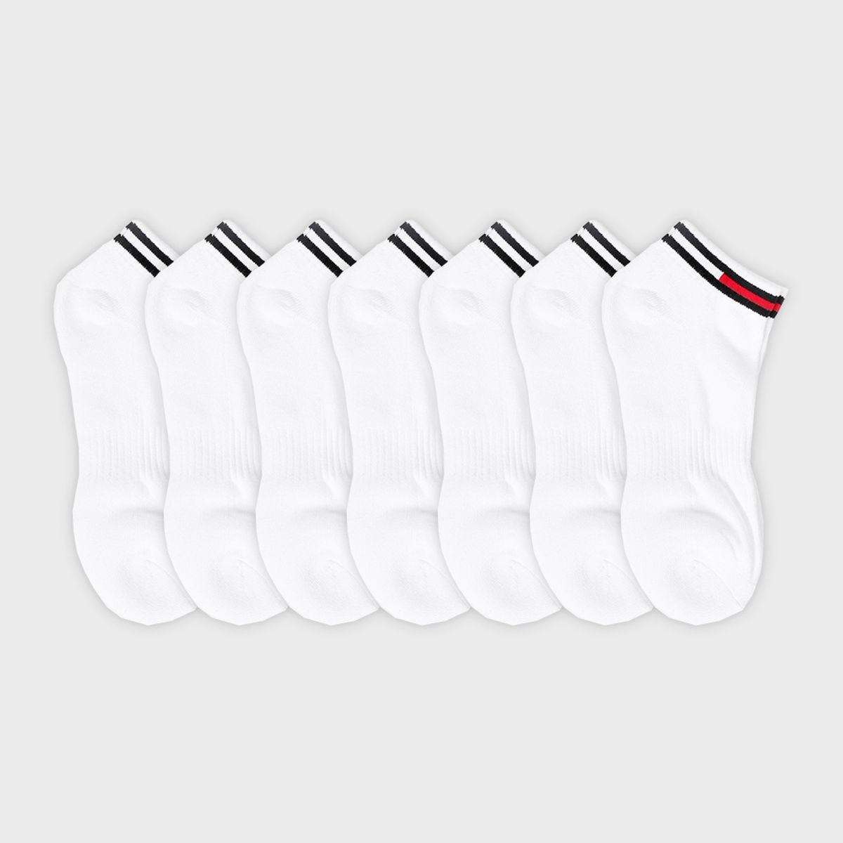 삭스에이(SOCKSA) [7PACK] 더블쿠션 156N 피트 쇼트 삭스 3색상