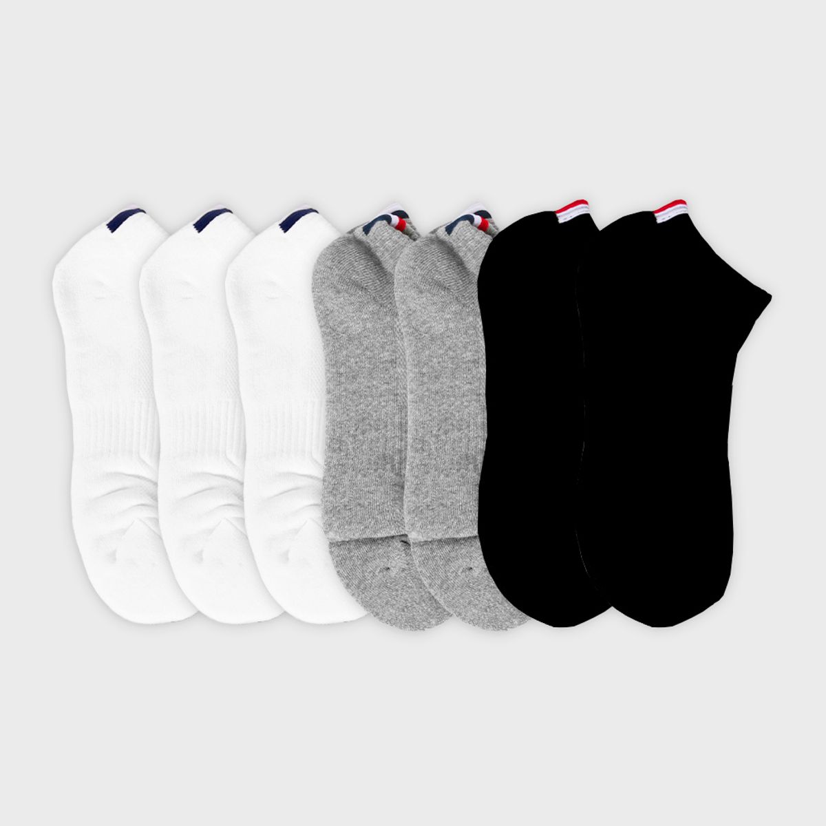 삭스에이(SOCKSA) [7PACK] 더블쿠션 156N 메쉬 르프랑스 쇼트 삭스 3색상